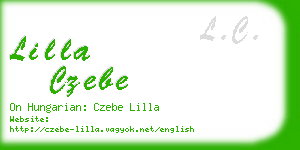 lilla czebe business card